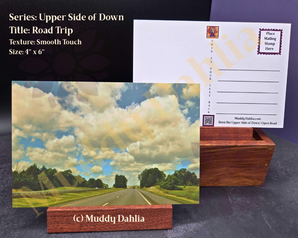 Road Trip - Upper Side of Down (Cloudscapes) — Smooth Touch Finish Postcard | Stunning & Moody Sky Photography
