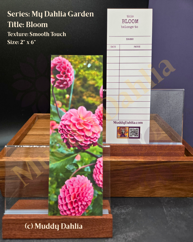 Bloom - My Dahlia Garden — Smooth Touch Finish Bookmark | Real Dahlia Photography (Copy)