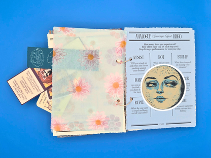 Beautifully Fully Hand-Crafted Nervous System Reset 32 Page Booklet (Lyric Essay, Collage, Activities, and Tissue Paper Pouch Insert)).