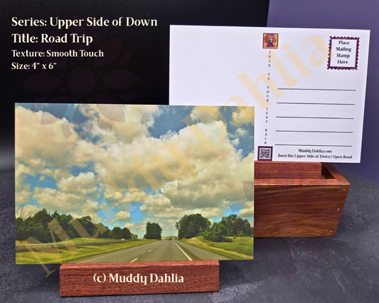 Road Trip - Upper Side of Down (Cloudscapes) — Smooth Touch Finish Postcard | Stunning & Moody Sky Photography