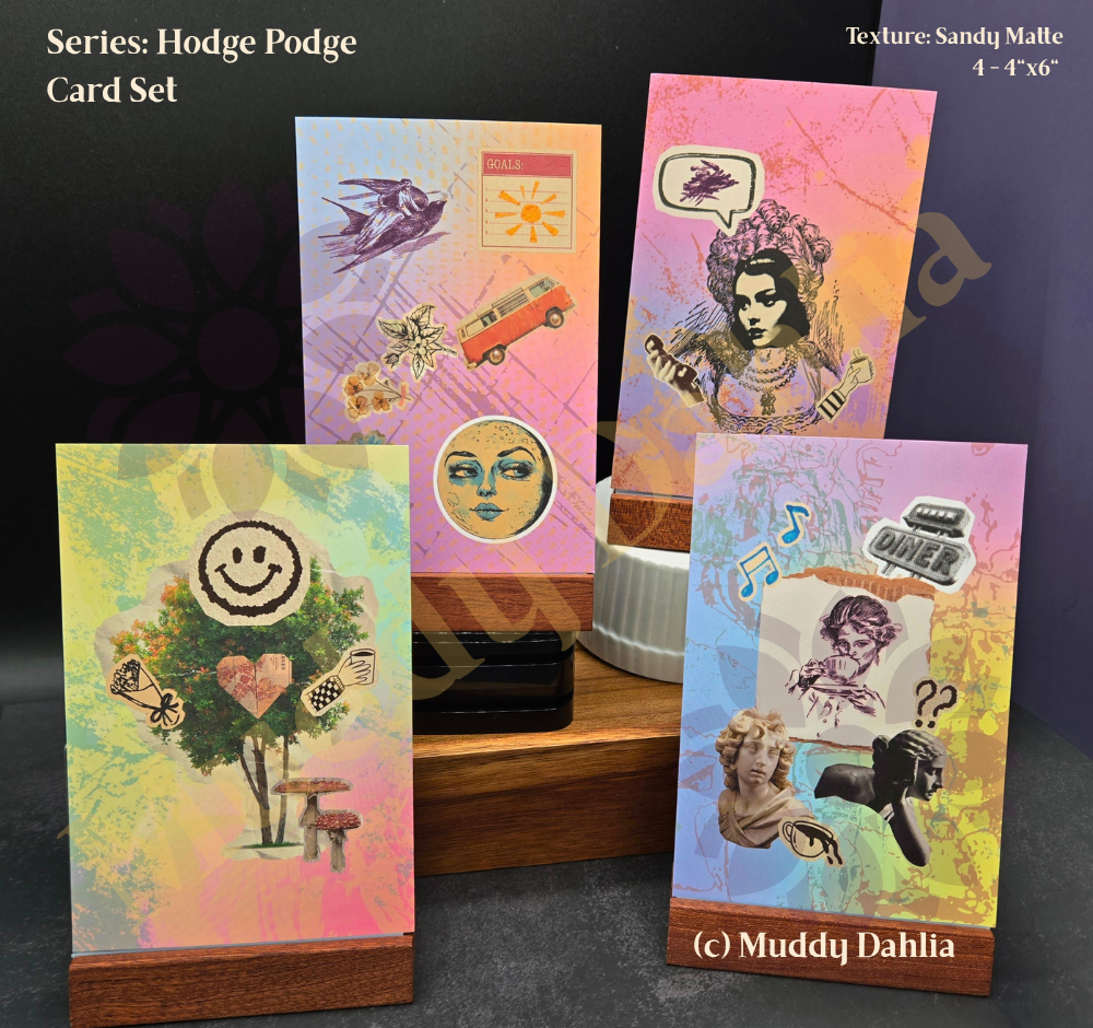 4x6 Sensory Matte Collage Art Print -Hodge Podge Series  | Moody, Textured, Analog Art