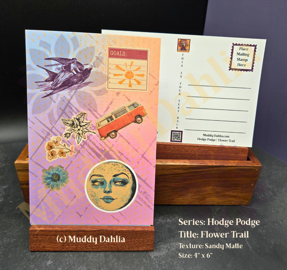 4x6 Sensory Matte Collage Art Print -Hodge Podge Series  | Moody, Textured, Analog Art