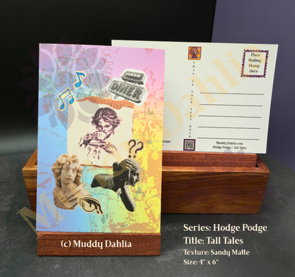 4x6 Sensory Matte Collage Art Print -Hodge Podge Series  | Moody, Textured, Analog Art